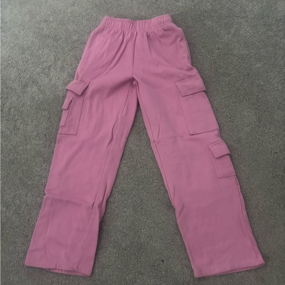 Garage Street Pink Fleece Cargo Sweatpants - Picture 3 of 5